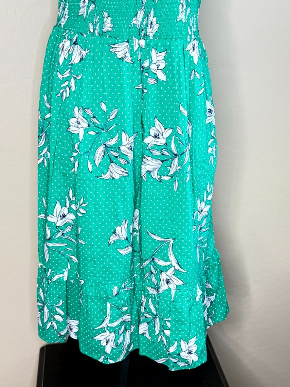 Draper James Smocked Floral Green Sundress Size XL NWT - Picture 5 of 9